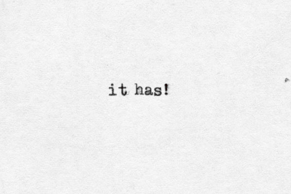 it has!