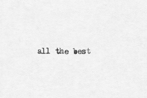 all the best 