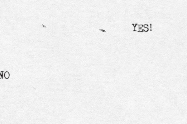 NO YES! 