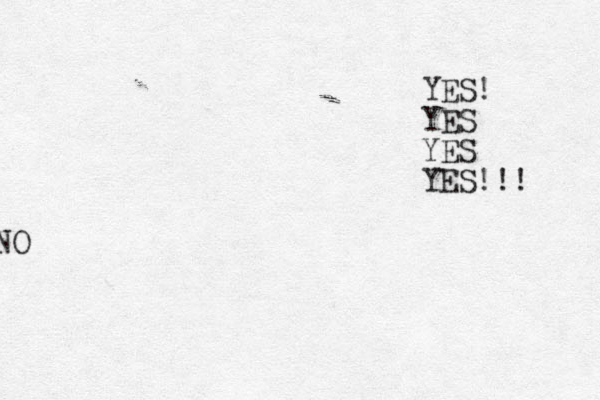 NO YES! YES YES YES!!! 