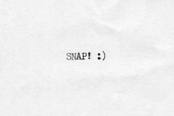 SNAP! :)