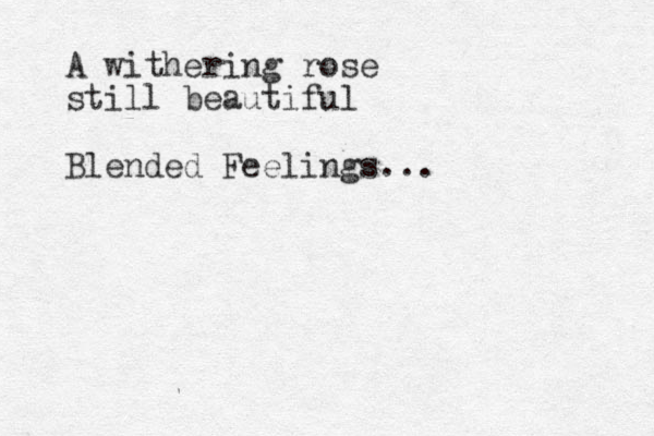 A withering rose still beautiful Blended Feelings...
