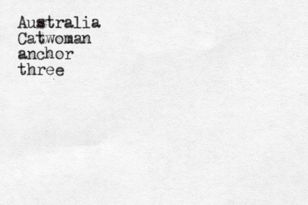 Australia Catwoman anchor three