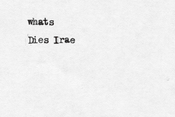 whats Dies Irae