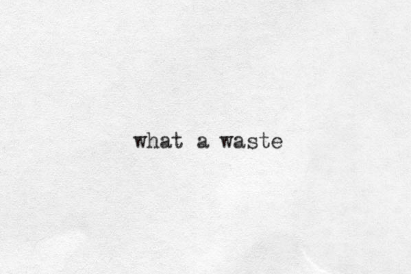 what a waste