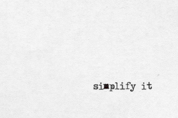 simplify it