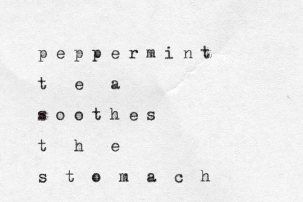 p e p p e r m i n t t e a s o o t h e s t h e s t o m a c h 