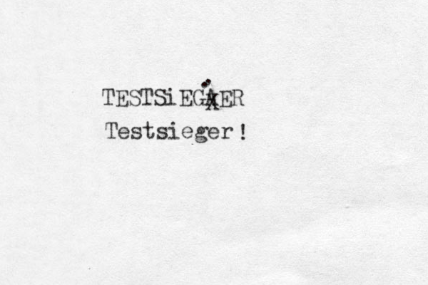 TESTSiEG AER X . . Testsieger !