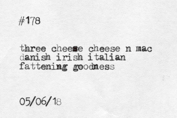 #178 three cheese cheese n mac danish irish italian fattening goodness 05/06/18