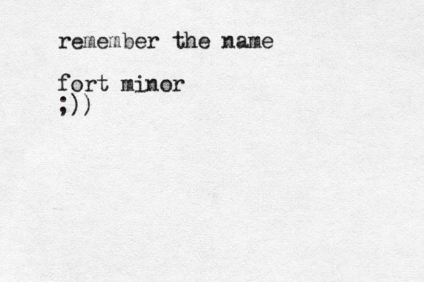 remember the name fort minor ;))