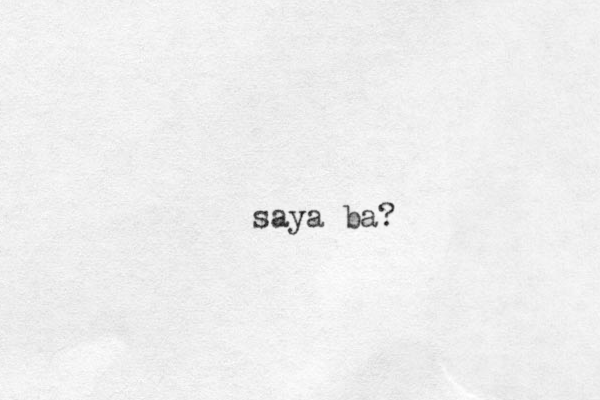 saya ba?