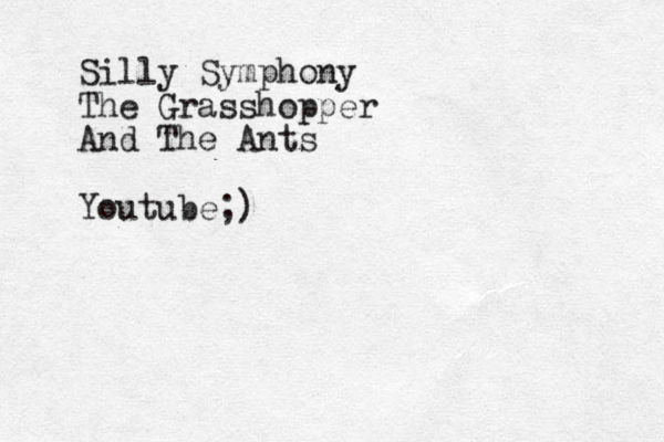 Silly Symphony The Grasshopper And The Ants Youtube;)