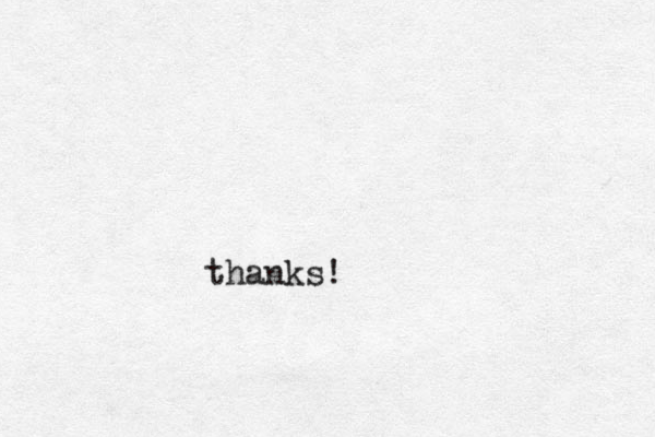 thanks!