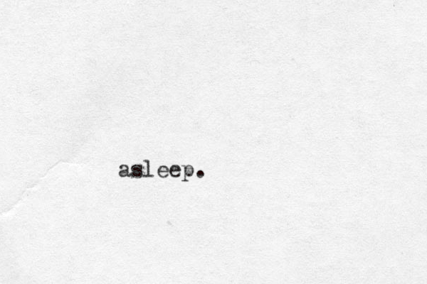 asleep.