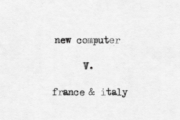 new computer V france & italy V. V 