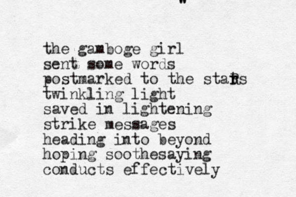 ww the gamboge girl sent some words postmarked to the stat r rs R twinkling light saved in lightening strike messages heading into beyond hoping soothesaying conducts effectively