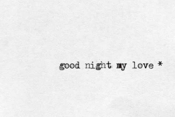 good night my love v * 