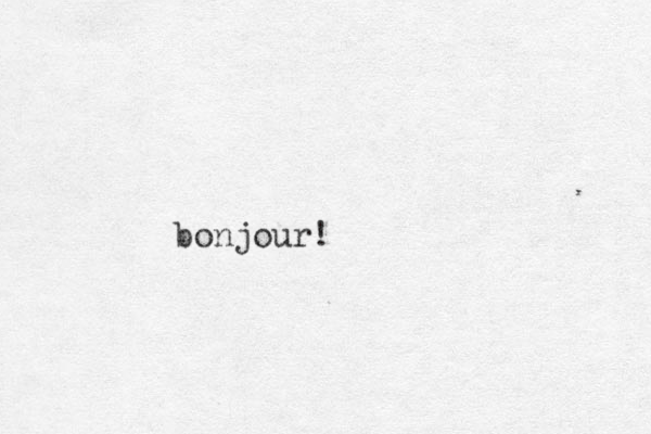 bonjour!