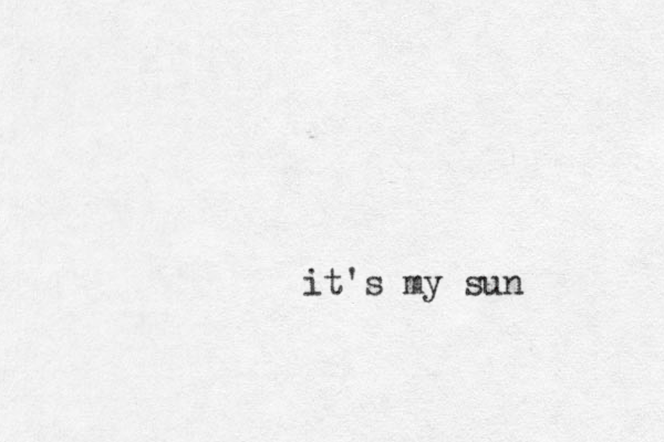 it's my sun