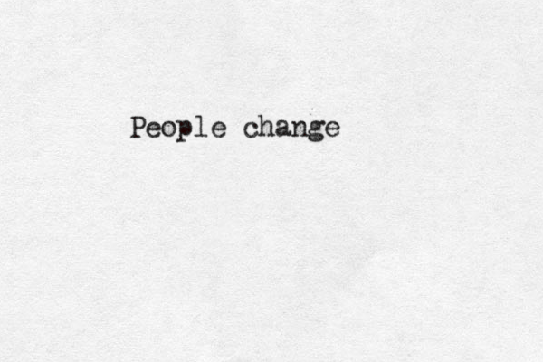 People change