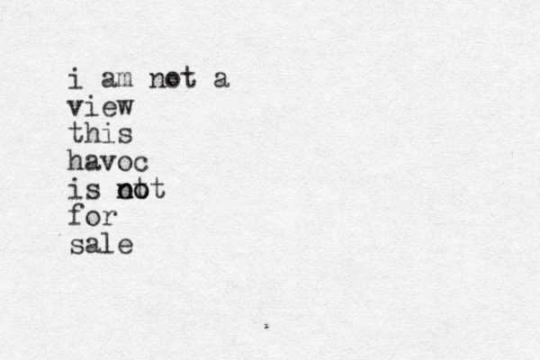 i am not a view this havoc is n ot no ot for sale 
