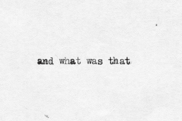 and what was that