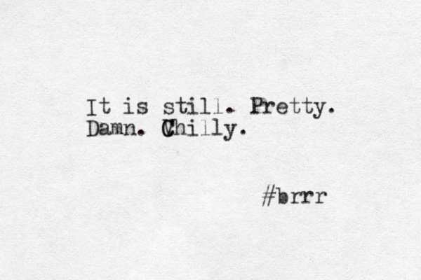 It is still. Pretty. Damn. V C Chilly. #brrr 