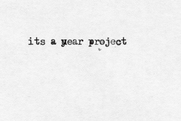 its a u year project