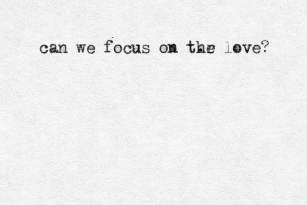 can we focus on thr l e . ove? 