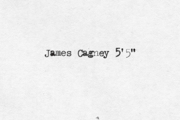 James Cagney 5'5"