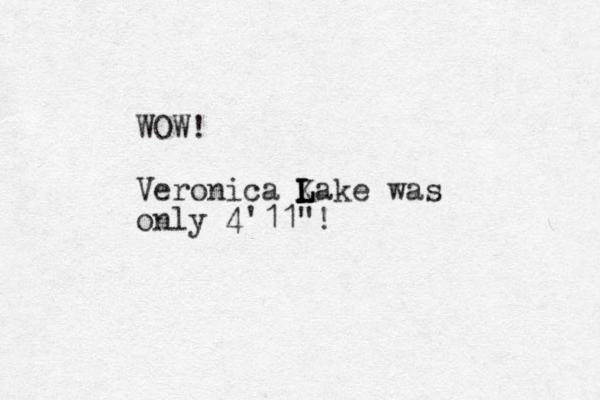 WOW! Veronica Ka L L L ke was only 4'11"!