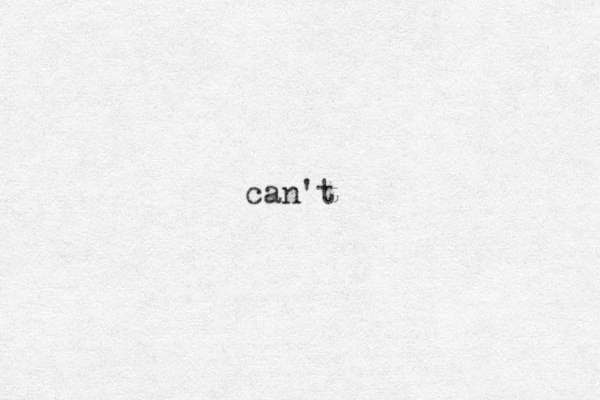 can't