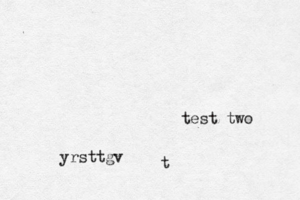 test two t yrsttgv