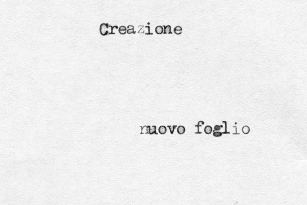 nuovo foglio Creazione