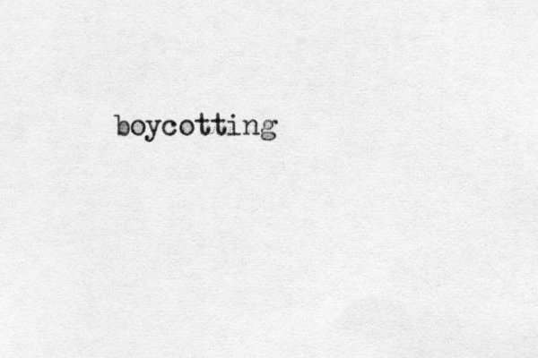 boycotting