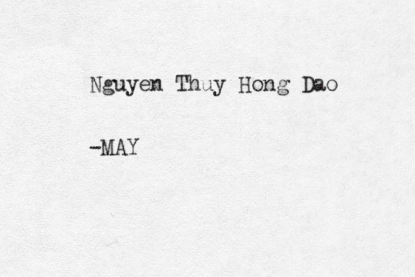 Nguyen Thuy Hong Dao -MAY