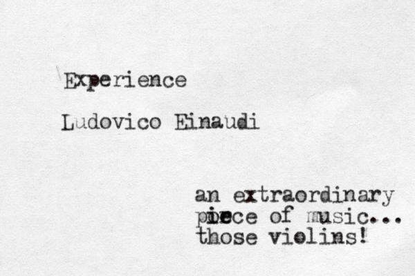 Experience Ludovico Einaudi an extraordinary porce ie ie of music... those violins! 