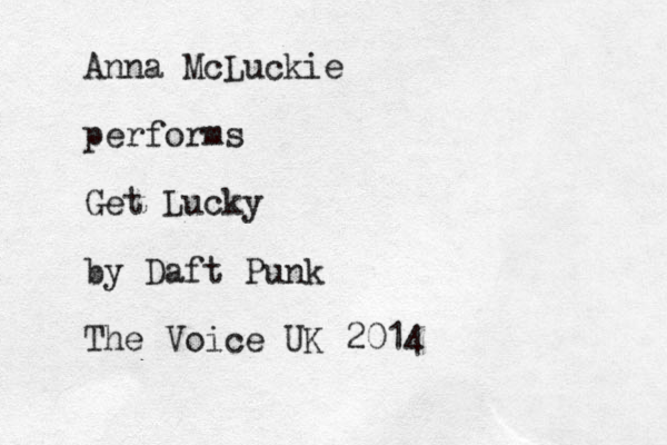 Anna McLuckie performs Get Lucky by Daft Punk The Voice UK 2014