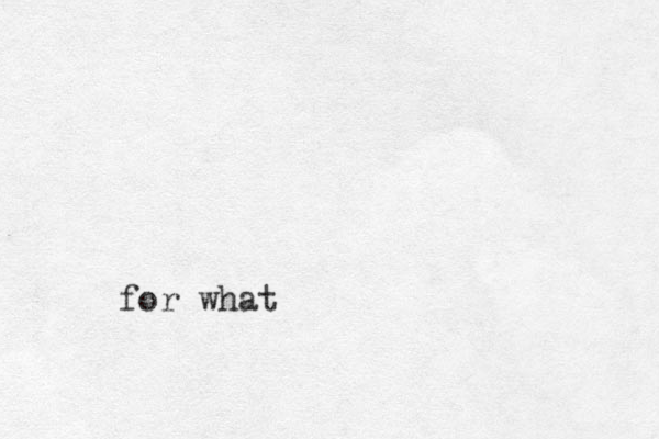 for what