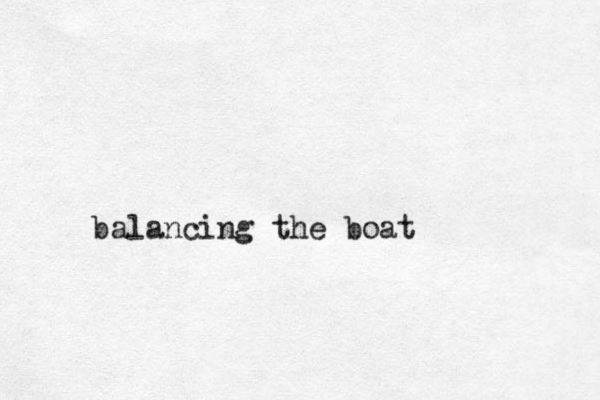 balancing the boat