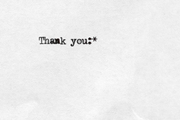 Thank you:*