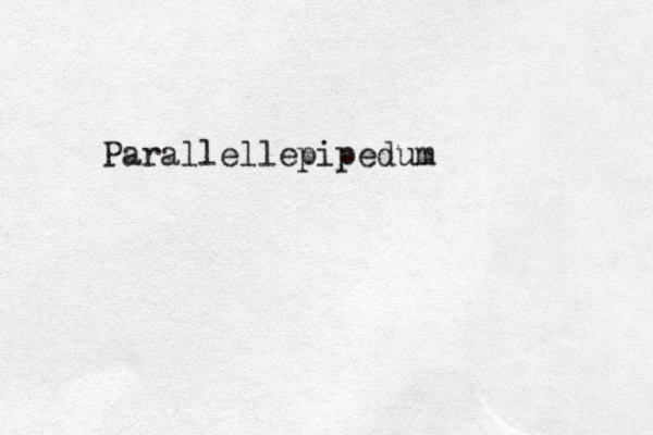 Parallellepipedum