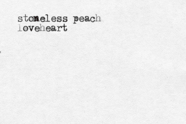 stoneless peach loveheart