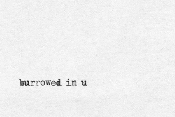 burrowed in u