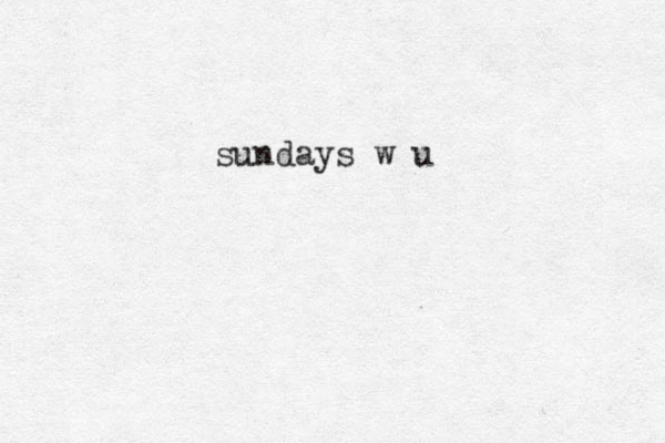 sundays w u