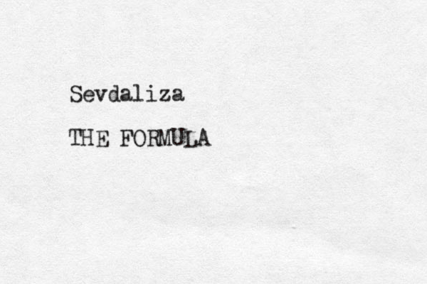 Sevdaliza THE FORMULA