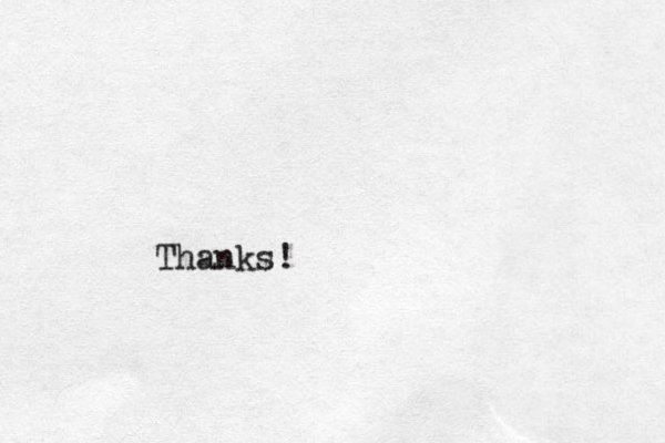 Thanks!