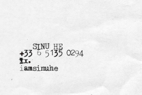 SINU HE +33 6 5135 0294 I * xx . iamsinuhe 