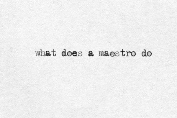 what does a maestro do 