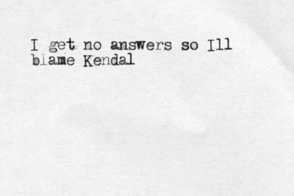I get no answers so Ill blame Kendal